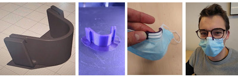 Des pince-nez antibuée fabriqués avec une imprimante 3D à Tulle (Corrèze) -  Tulle (19000)